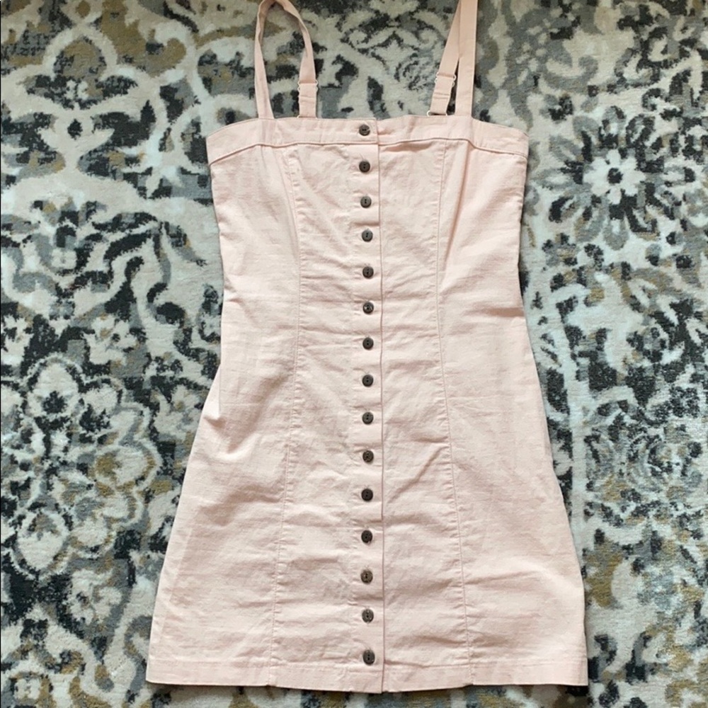 Baby pink utility dress